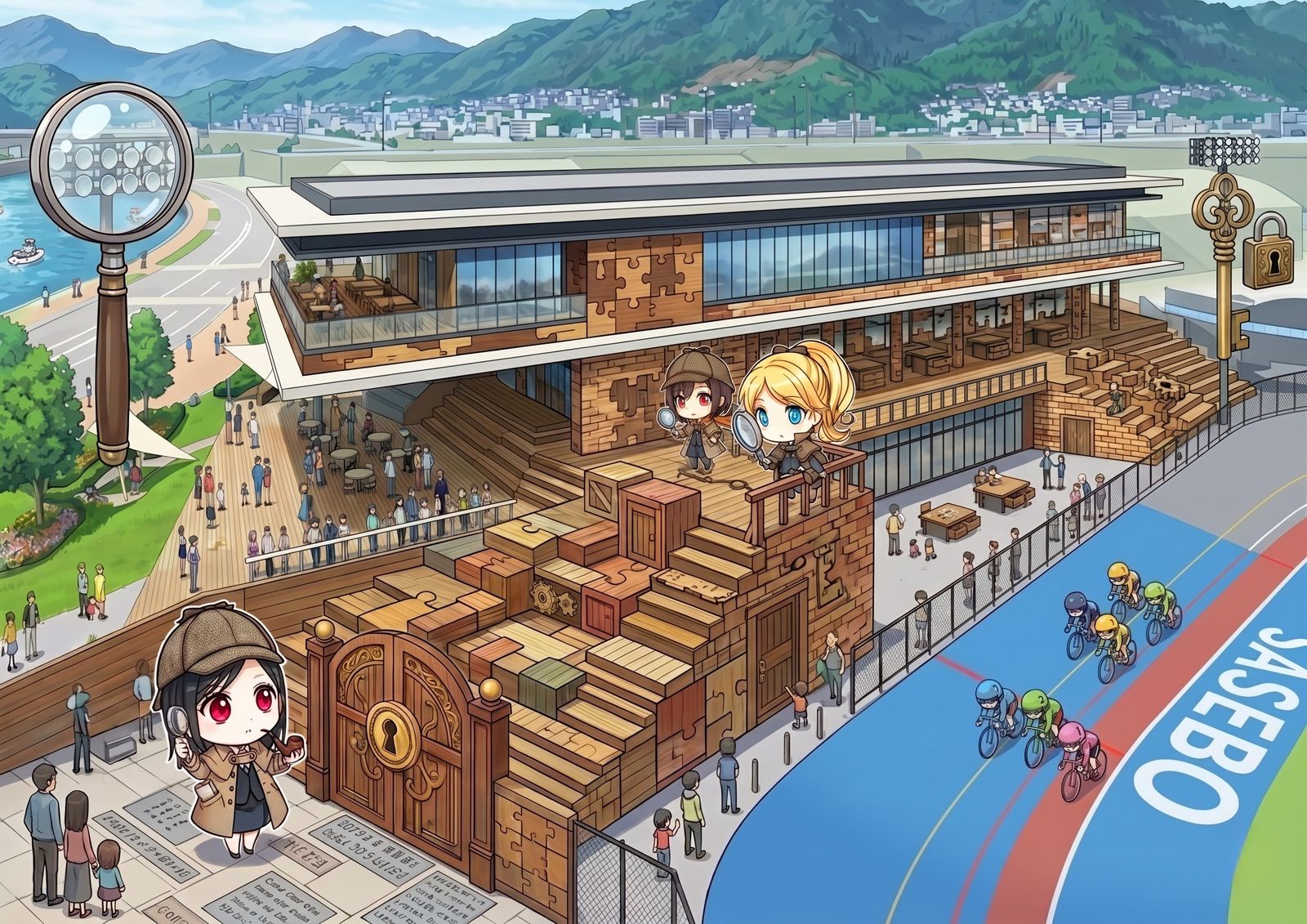 新メインスタンドと謎解き探偵たち