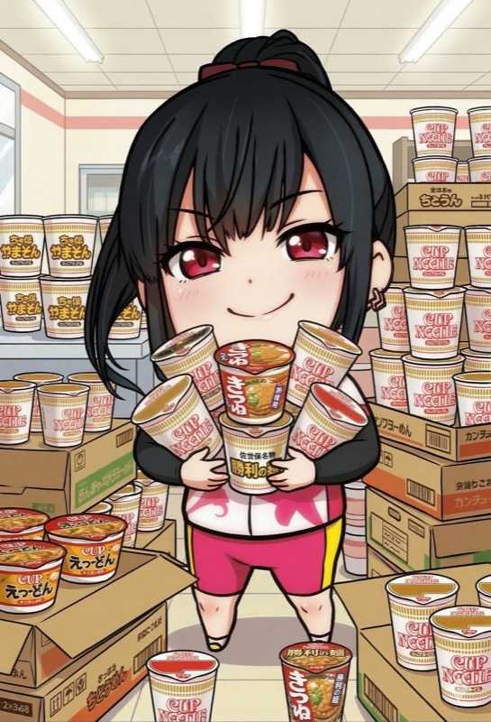 カップ麺積み上げゲーム